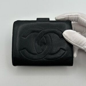 Chanel Calfskin Pebbled Leather Wallet